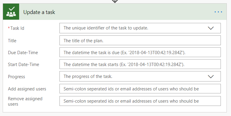 Configuring the Planner connector